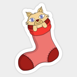 Christmas Kitten Sticker